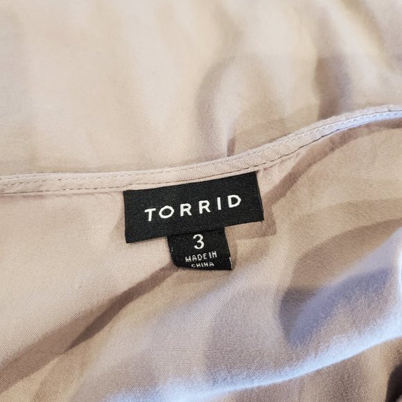 Torrid Purple Crochet Challis Tunic Blouse Size 3X - Picture 4 of 8